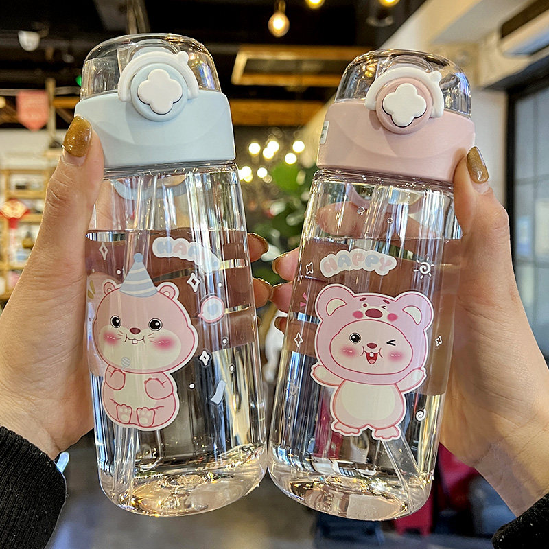 儿童水杯夏天2024新款可u爱小学生女孩上学专用便携防摔带吸管杯