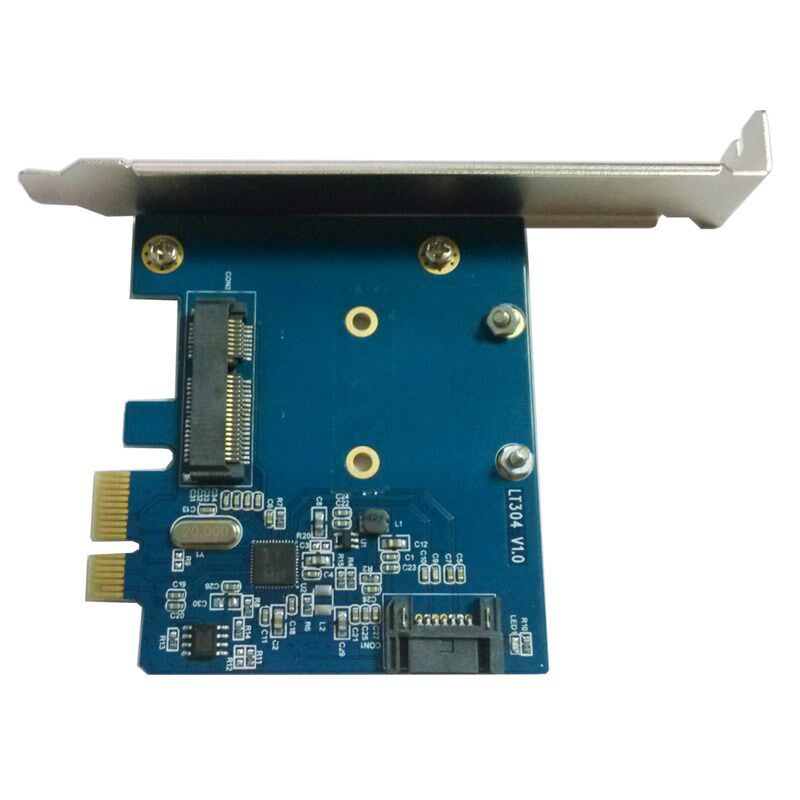 台式机PCI-E 转SATA3.0扩展卡+MSATA 扩展卡 转接卡