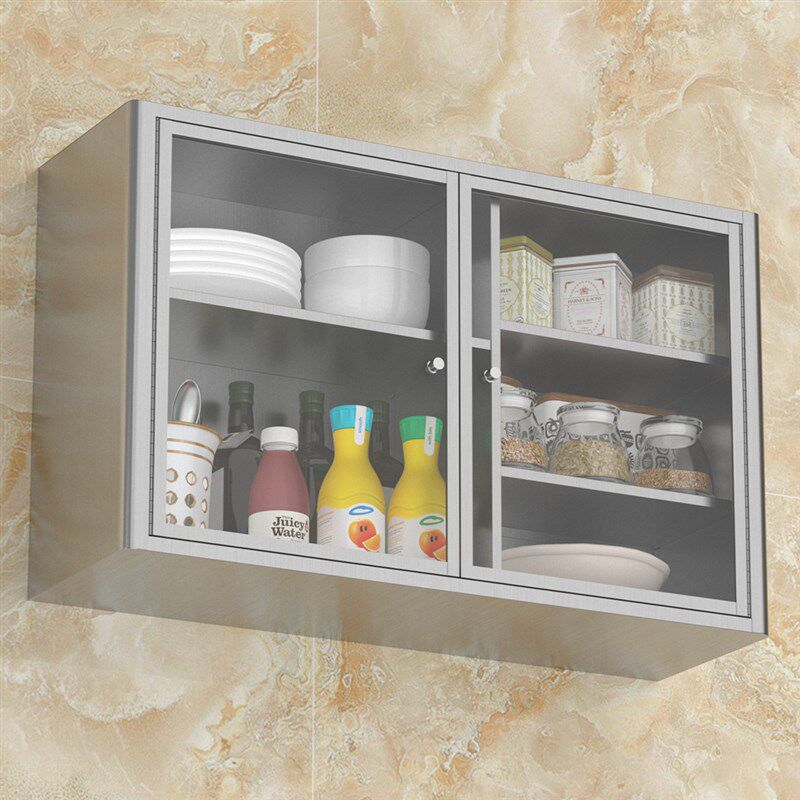 不锈钢厨房吊柜玻璃门浴室墙壁挂柜碗柜橱柜阳台收纳柜餐边储物柜