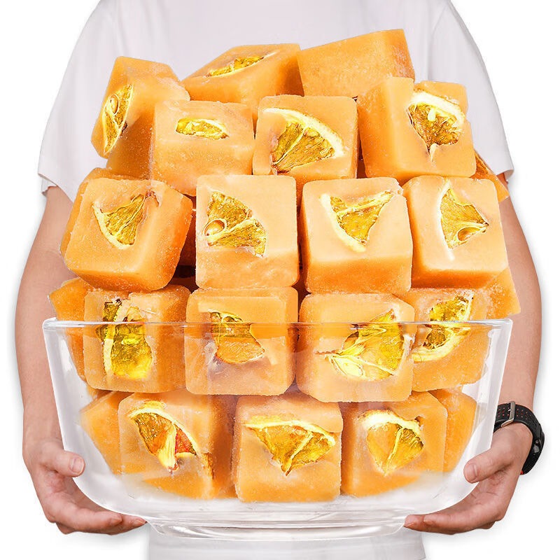 柠檬蜂蜜冰糖片茶雪梨菊花代用花茶水果茶块500g独立小包装泡水喝