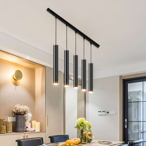 led轨道灯吊线长筒圆柱灯商用办公室吊杆前台收银台灯