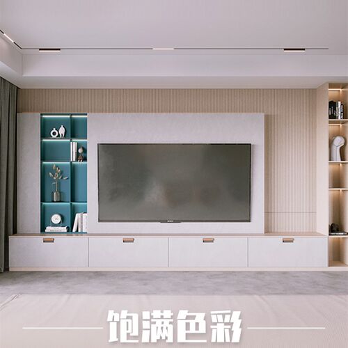客满墙电视柜悬浮电视背景墙整体榻榻客厅全屋