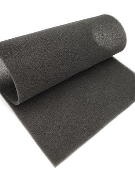 加黑45PPI细孔音响功放防尘棉过滤绵透声棉透气棉音箱防尘网绵