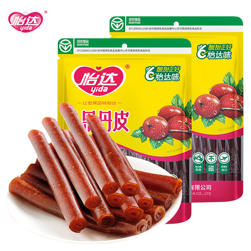 梦工厂怡达果丹皮200g山楂卷特产零食童年回忆老式山楂健康零食