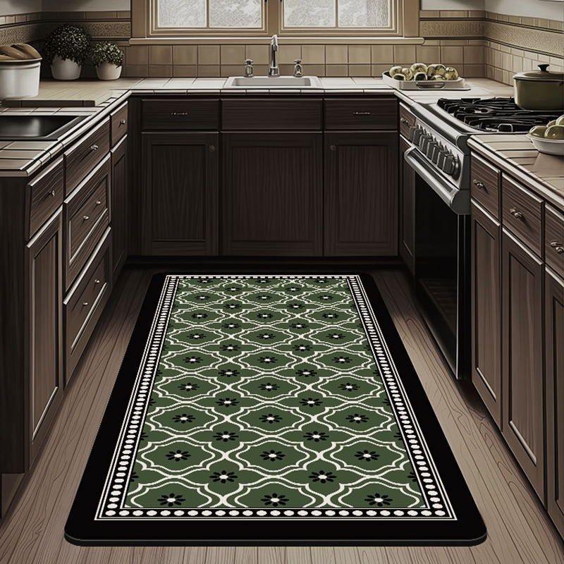美式复古厨房地垫防滑防油可擦免洗专用地面铺垫耐脏吸水地毯垫子,居家布艺,厨房地垫,淘宝优惠券,粉丝福利购,淘宝优惠卷
