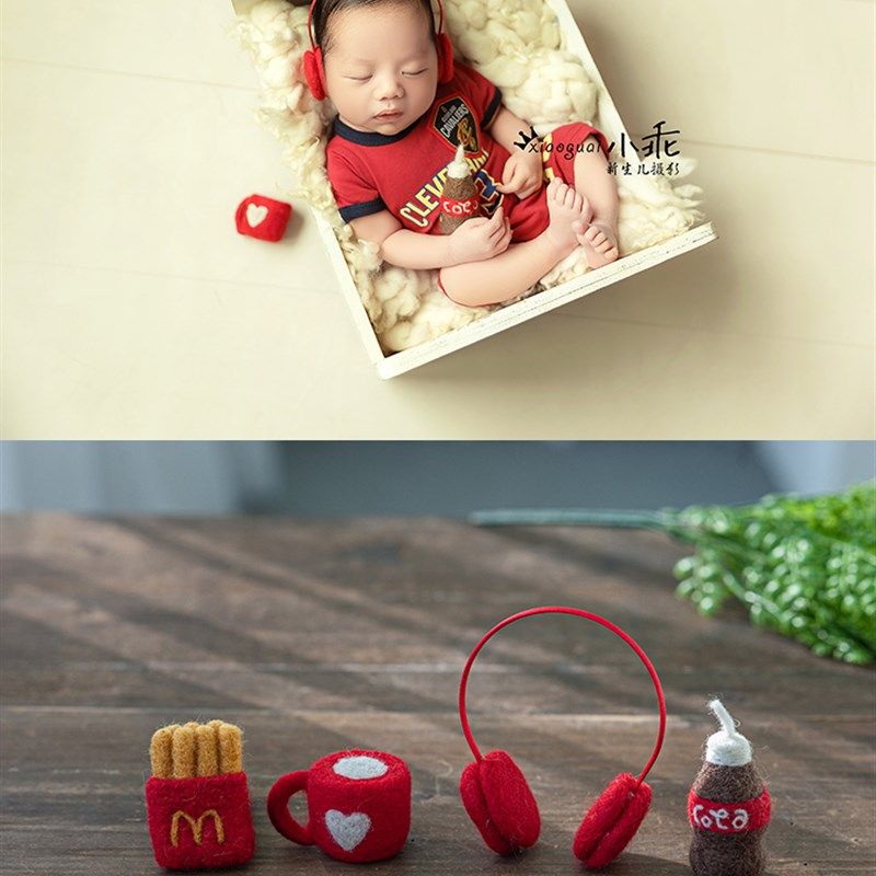 婴儿羊毛毡圣诞节日调色板薯条耳麦饼干爱心杯相机对讲机摄影道具,节庆用品/礼品,创意玩偶,淘宝优惠券,粉丝福利购,淘宝优惠卷