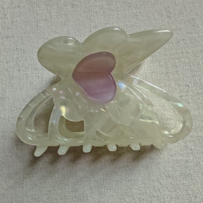 「爱心蝴蝶」醋酸气质抓夹高级感盘发鲨鱼夹百搭中号马尾夹发饰女