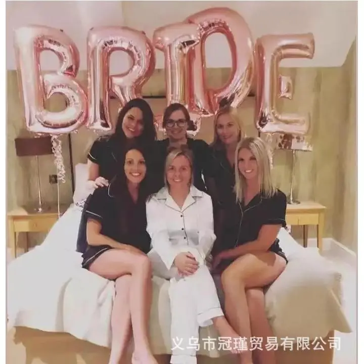 16/32寸美版字母套装bride铝膜气球单身派对情人节订婚仪式圣诞节