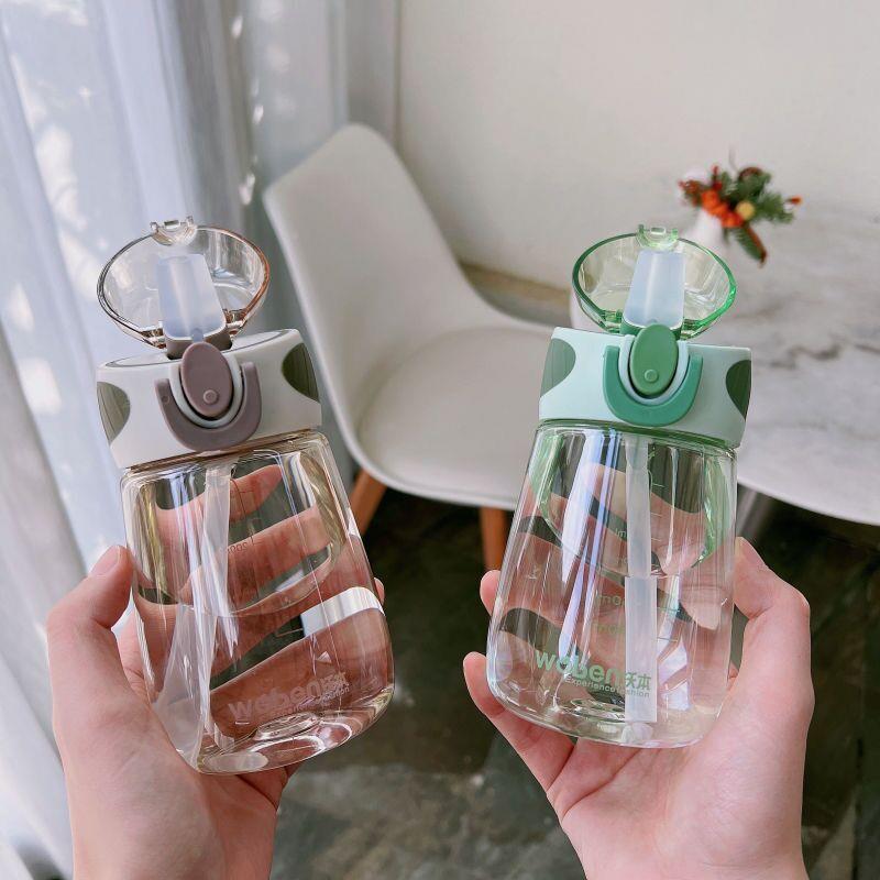 儿季水杯女可夏爱便携高颜值奶瓶童带吸管杯YAH子学生产妇孕妇成