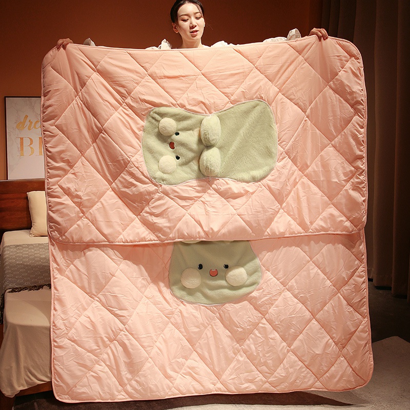 汽车抱枕被子两用二合一办公室教室午睡神器折叠被女生车用加厚