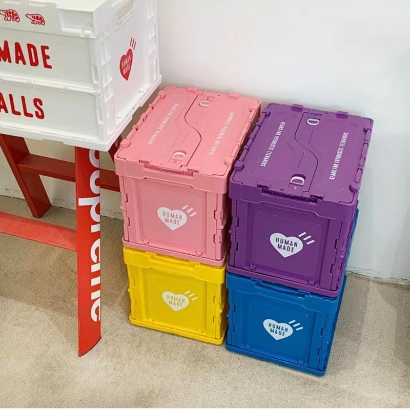 Human Made粉色折叠收纳盒车后备箱储物箱潮流车载收纳箱装饰