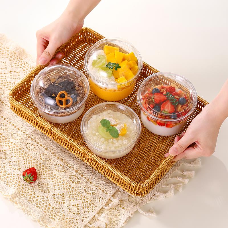 甜沫儿同款霸王榴莲千层碗芒果奥利奥慕斯蛋糕盒一碗冰粉打包盒子