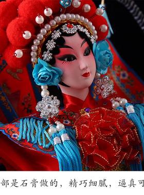 中式摆件家居饰品北京绢人摆件复古办公室电视玄关柜个性创意装饰