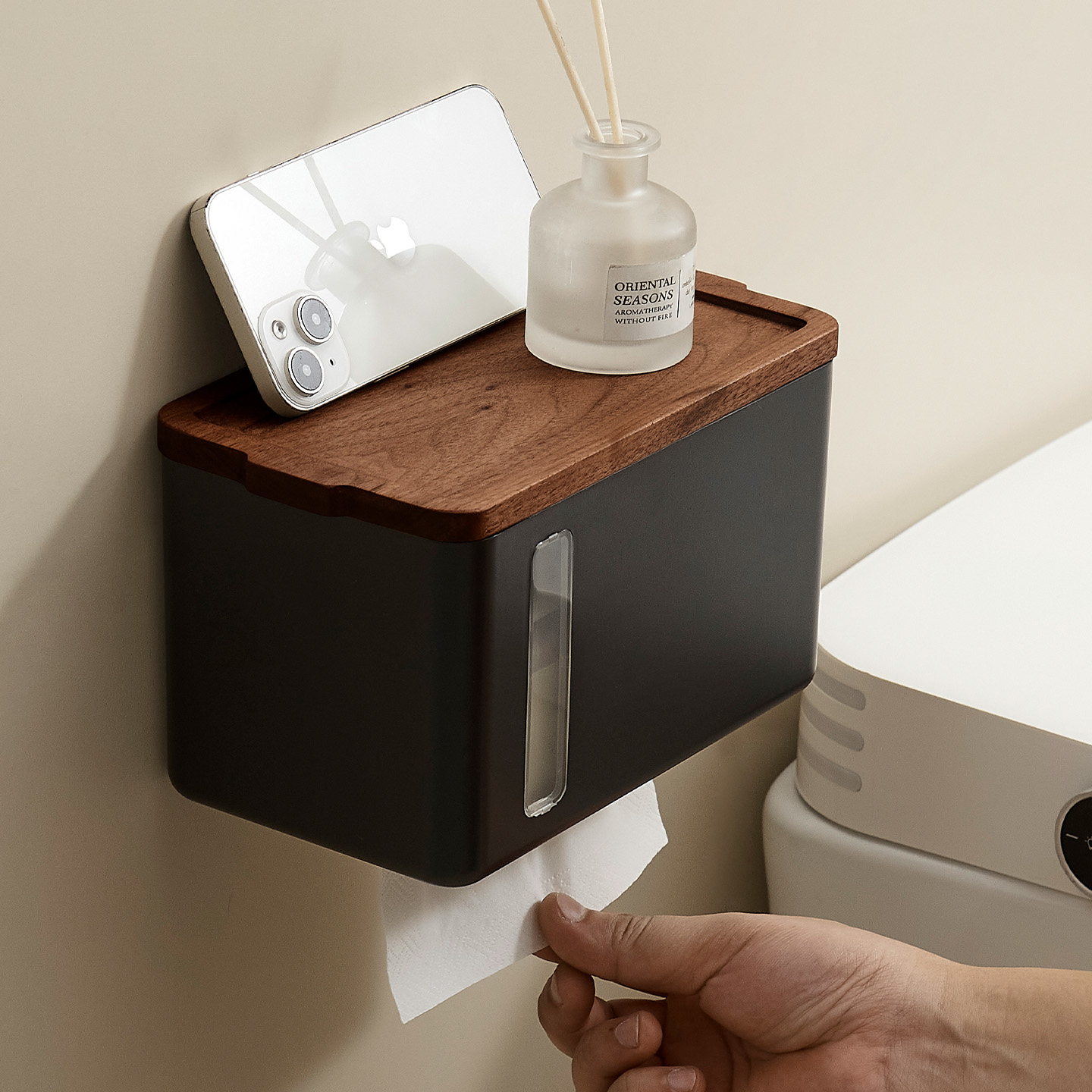 浴室抽纸盒壁挂式置物架