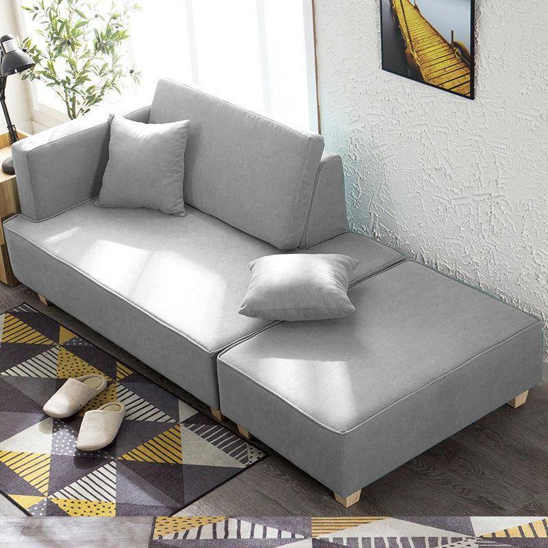 公寓出租房沙发可睡觉折叠小户型欧式贵妃椅布艺沙发床卧室多功能