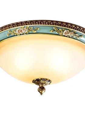 欧式三灯大气卧室吸顶灯复古简约主人房客房艺术灯具美式