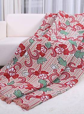 家用保暖Dulcis沙发毯棉线毯三层加厚双面床全盖沙发巾现货