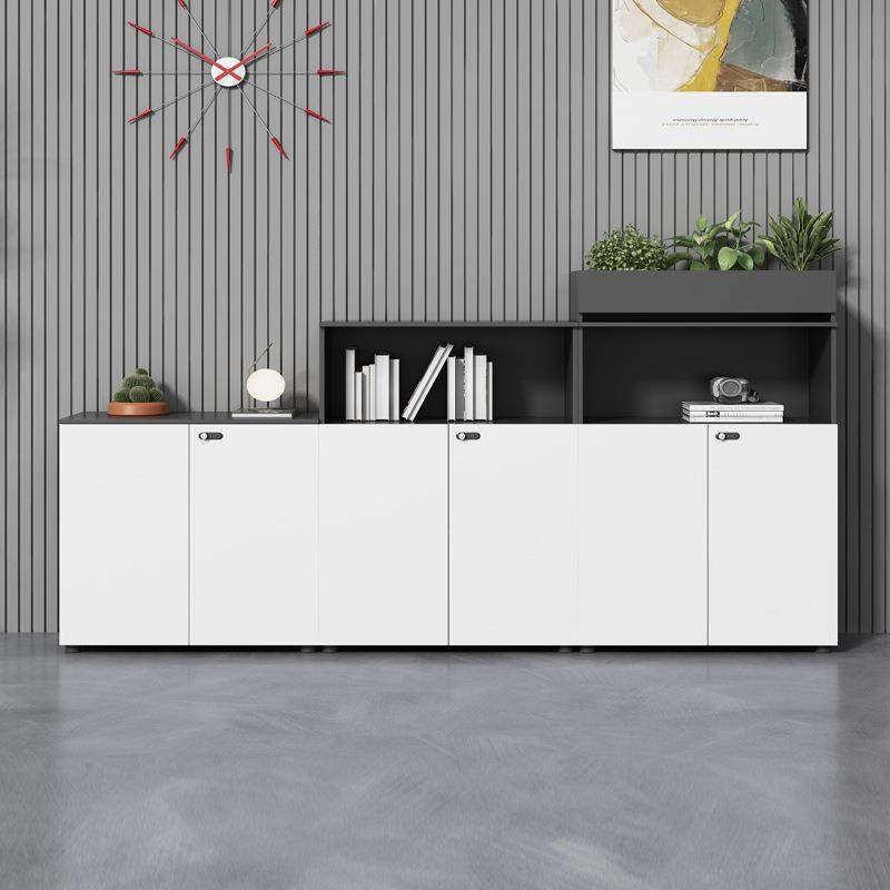 矮柜储物柜带锁柜子花槽隔断柜资料柜办公桌边柜办公室木质文件柜