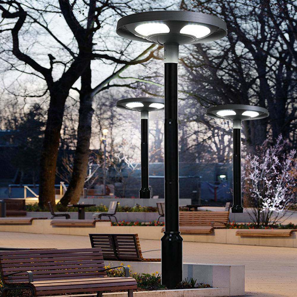 光控2.4GHz遥控感应8种照明模式UFO飞碟形太阳能庭院路灯led灯