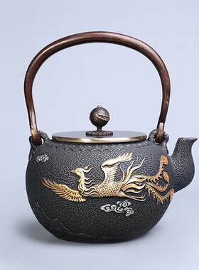 典工堂铁壶原铁无涂层内壁鎏金工艺铁壶失蜡法铸铁壶生铁茶壶烧水
