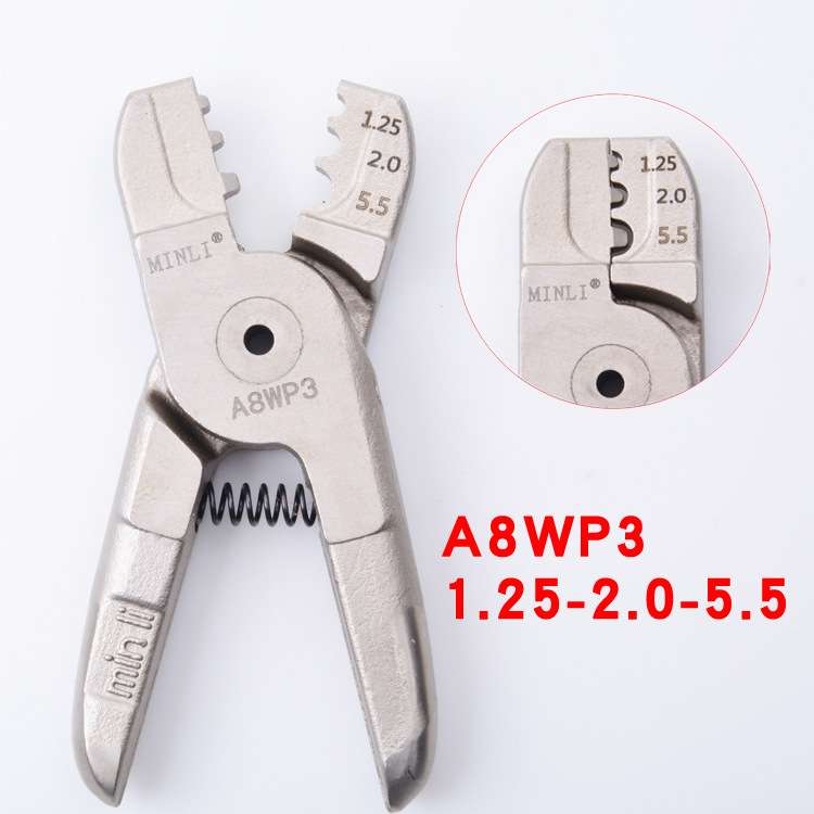 闽利气动压线钳HS30T绝缘冷压裸铜端子钳管型手电工接线压线专用