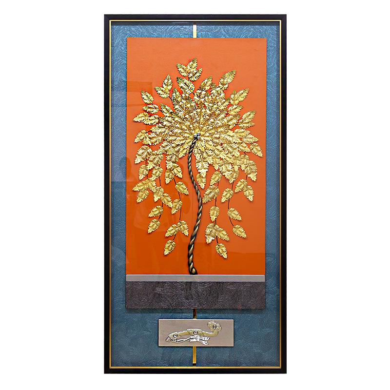 玄关装饰画现代轻奢工艺走廊挂画过道大气实物画手工制作直销