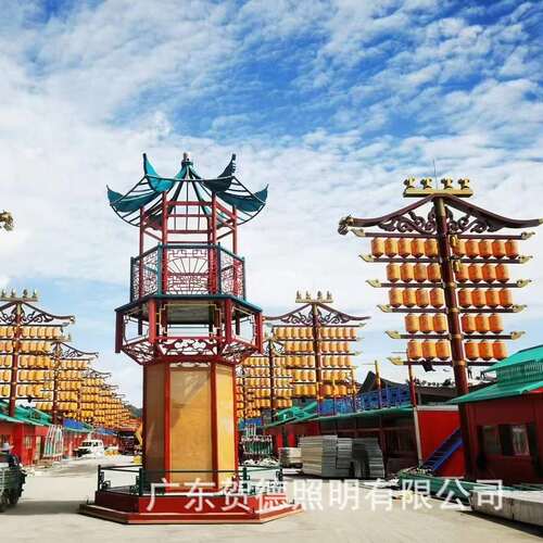 灯笼文旅户外防水亚克力塑料灯笼不褪色仿古LED红灯笼大唐不夜城