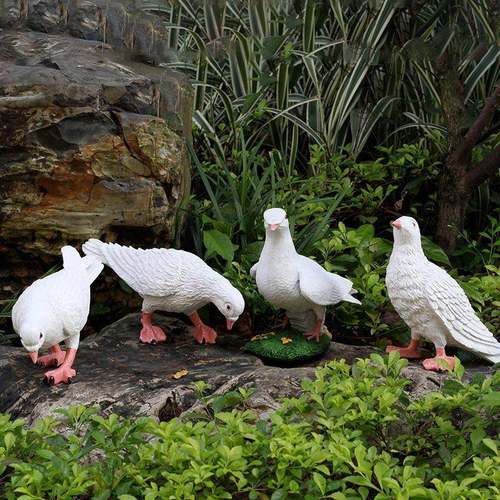 XEI3鸽子动物模型雕塑假和平鸽摆件户外花园庭院别墅草坪造景