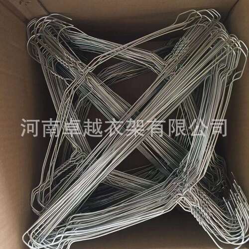 出口中东地区高亮度镀锌丝衣架干洗店专用电镀锌衣架量大从优