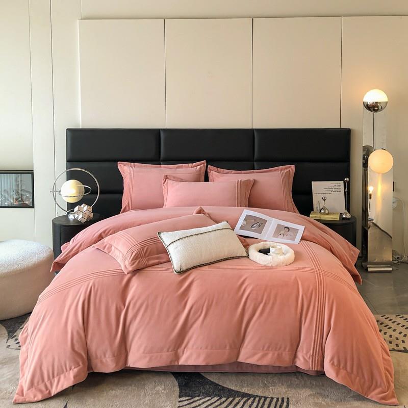 冬季A类母婴级婴儿绒四件套260克高克重牛奶宝宝绒保暖被套床单笠