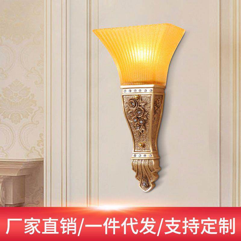 欧美走廊过道壁灯宫廷古典装饰欧式壁灯玻璃树脂室内LED壁灯