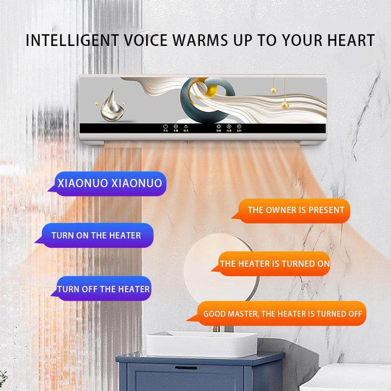 电暖气浴室取暖器碳晶碳纤维取暖器壁挂式暖风机遥控速热