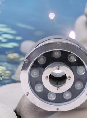 led水底灯七彩遥控喷泉灯水池灯6W9W12W15W18W全不锈钢喷泉灯