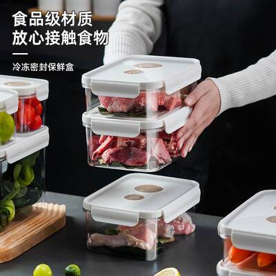 日系冷冻密封保鲜盒冰箱收纳盒水果食物冷冻保鲜盒食品冻肉盒