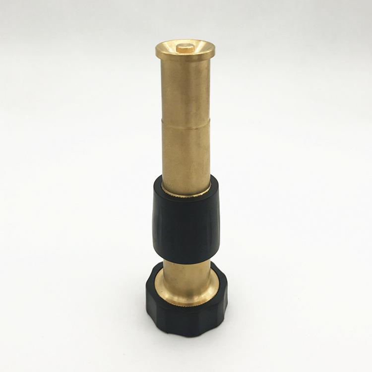 园林重型5寸黄铜可调节软管喷嘴 花园浇花水管水枪喷头 喷雾喷枪