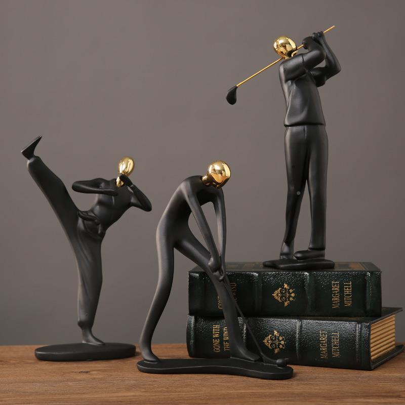 运动人物造型树脂柜摆酒件家居客厅柜玄关电视柜书办公桌7121R面