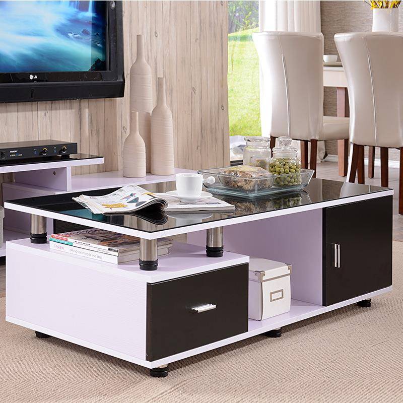 现代客厅钢化玻璃茶几电视柜组合小户型 工厂直供优惠