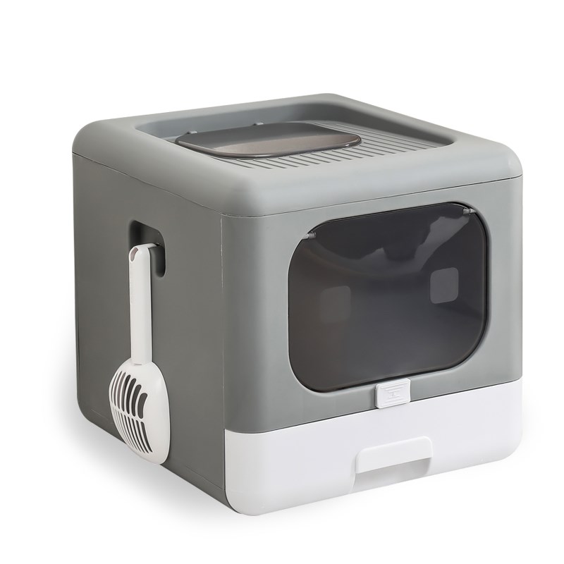 抽屉式猫砂盆全封闭双门猫厕所超大号猫沙盆子隔臭防带砂猫咪用品