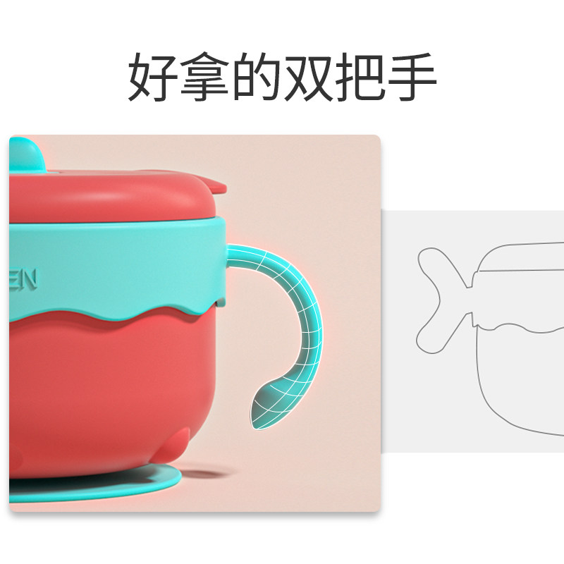宝宝吃饭碗婴儿辅食碗注水保温碗婴幼儿专用儿童碗防摔防烫吸盘式