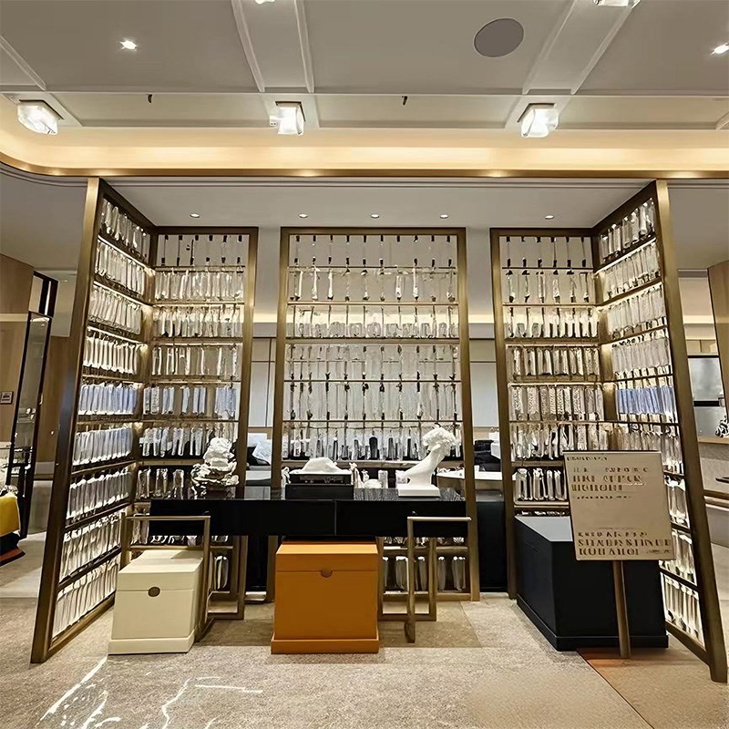 不锈钢网红水晶挂片酒店客厅玄关花格展厅隔断镂空艺术玻璃屏风
