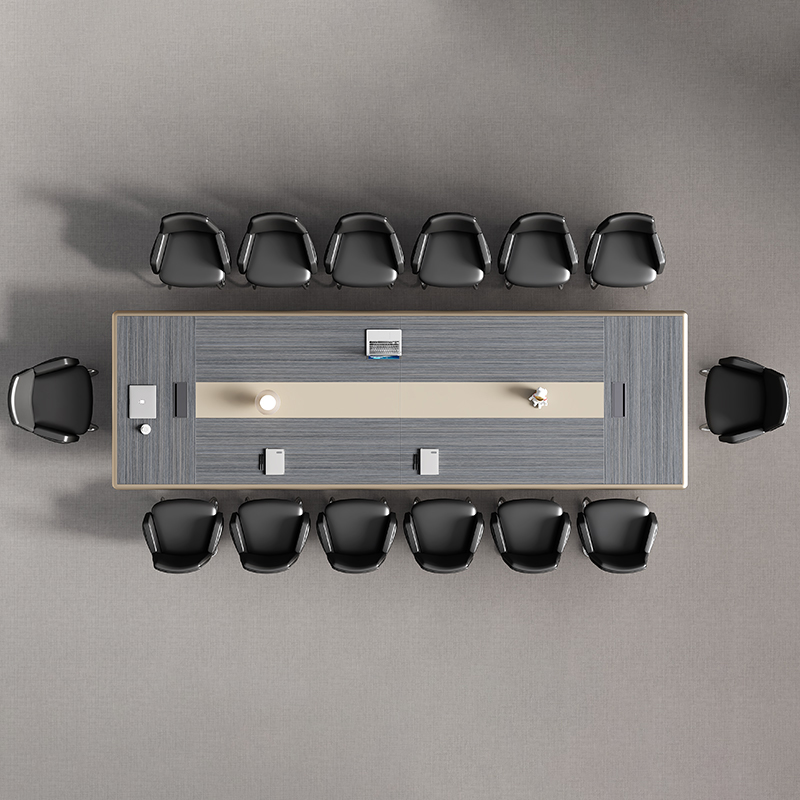 会议桌简约现代大型长条桌子商用商务洽谈桌长方形会议桌椅组合