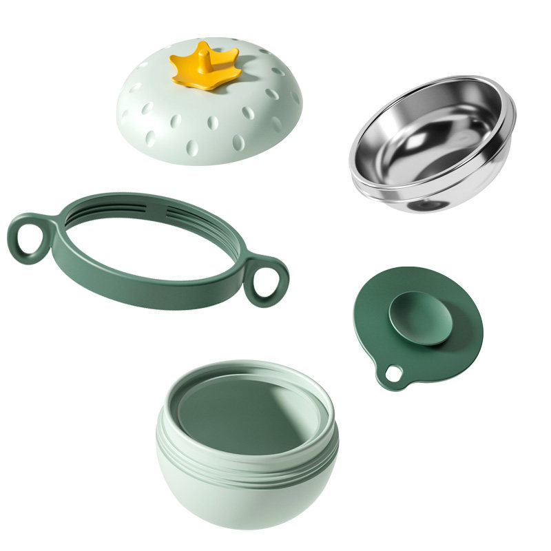 宝宝注水保温碗儿童学吃饭训练餐具不锈钢辅食碗吸盘碗婴儿辅食碗