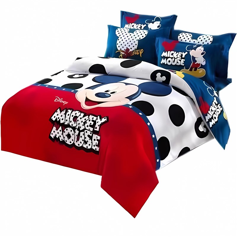 卡通儿童床上四件套a类母婴级纯棉床单被套150x200学生宿舍三件套