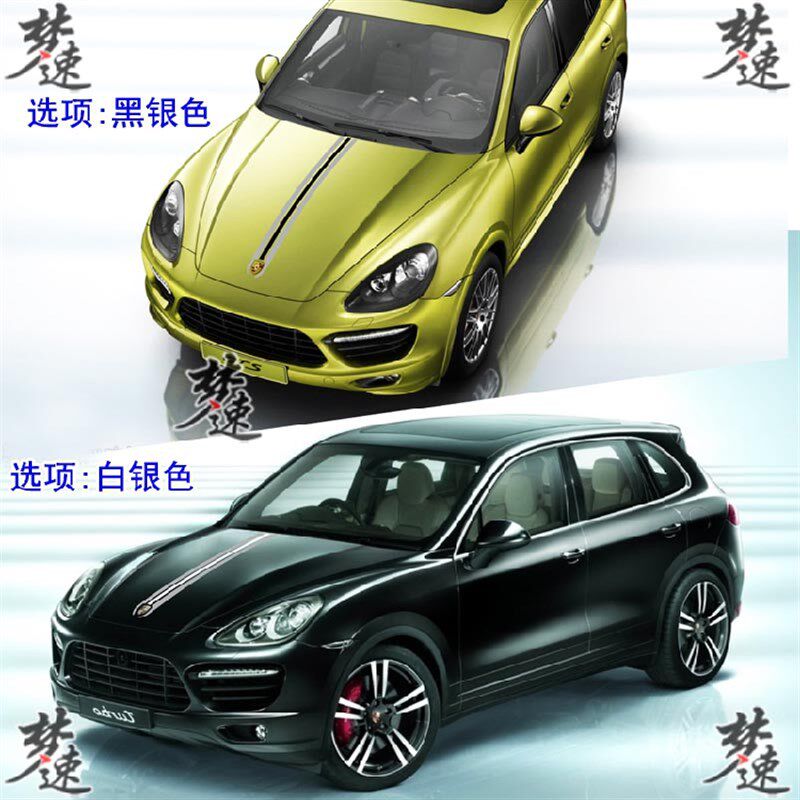 适用于卡宴机盖车贴拉花 引擎盖贴纸车头盖贴画装饰718帕纳美拉