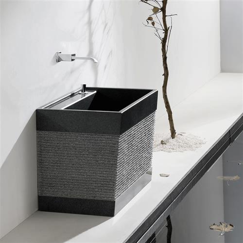 冠石把 拖汇池长方形石材洗衣池拖把盆花岗岩拖布池阳台双驱动户