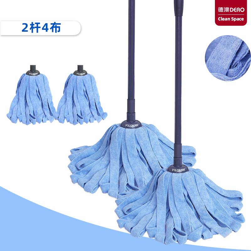 新款家用超细纤维拖把圆头老式吸水毛巾布不掉毛木地板瓷砖墩布桶