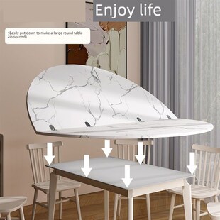 圆形桌面可d折叠圆形桌面可折叠圆桌圆桌面板无腿圆形可伸缩圆桌