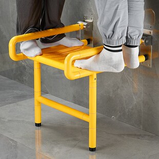 浴室折叠凳卫生间老年人洗澡凳老人扶手栏杆壁挂式防滑安全沐浴椅