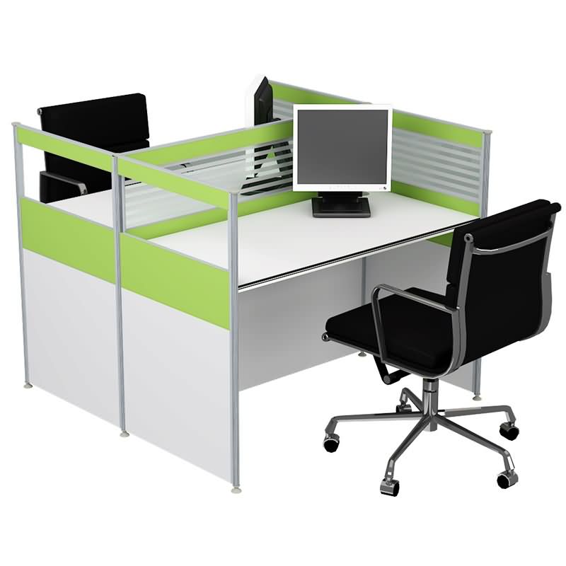 办公桌王字形卡座卡位电销文员2人屏风工位双人职员桌