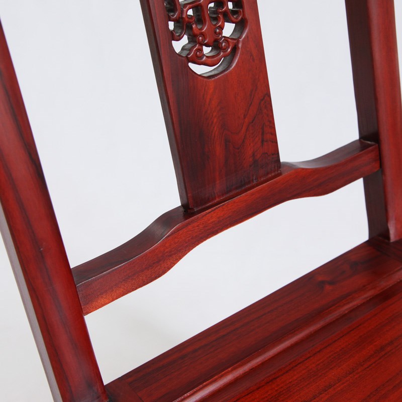 红木椅子实木靠背椅子 黑檀木酸枝木虎脚椅 仿古小凳子小孩洗脚凳
